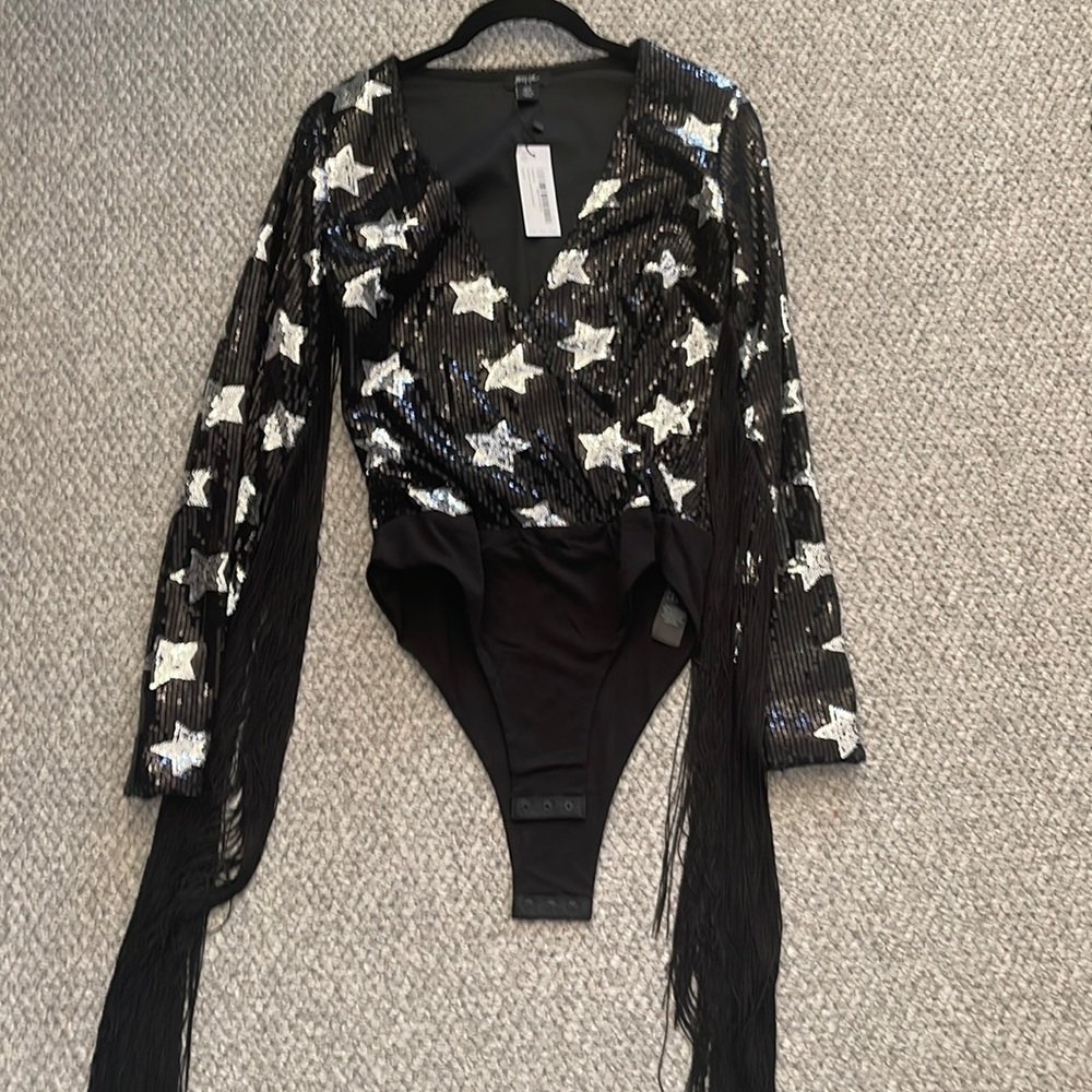 NWT Nasty gal sequin bodysuit